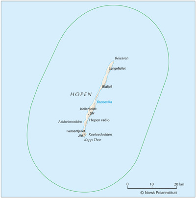 Kart over Hopen