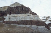 A mountain built of limestone and dolerite