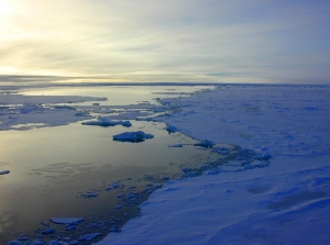 Bilde som viser motlys i isen